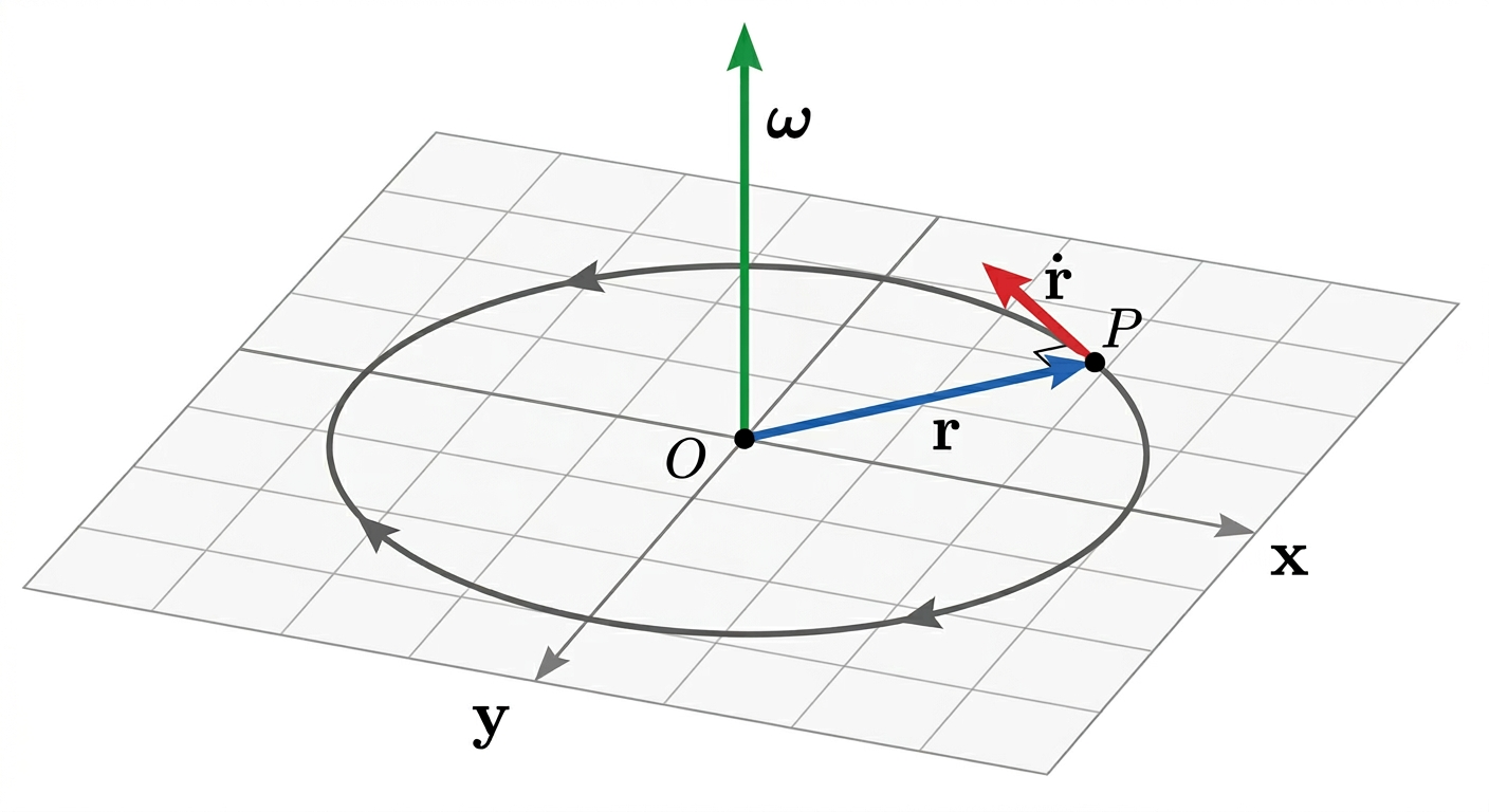 Planar rotation with radius vector and tangent velocity