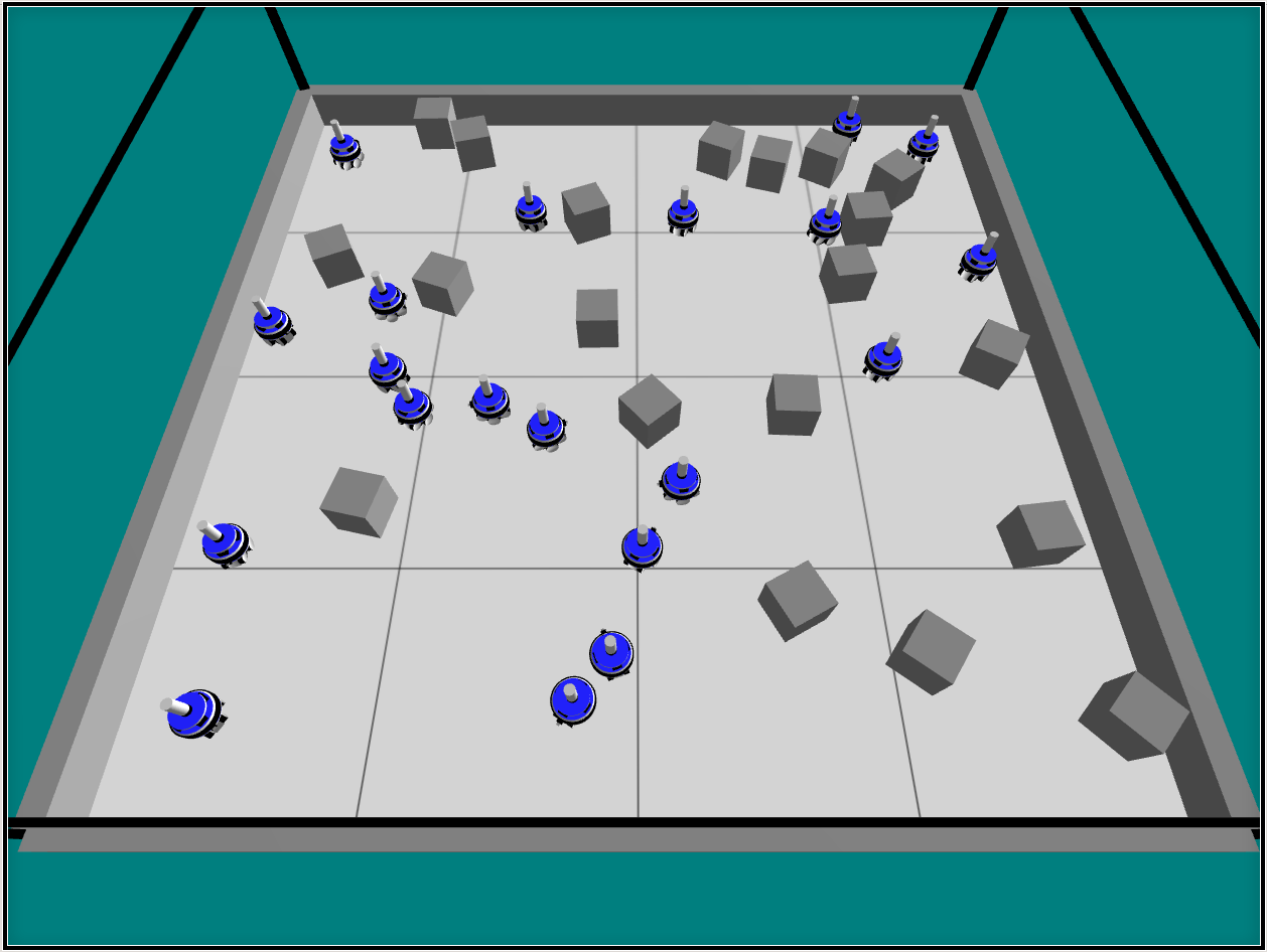 Obstacle avoidance in a cluttered scenario
