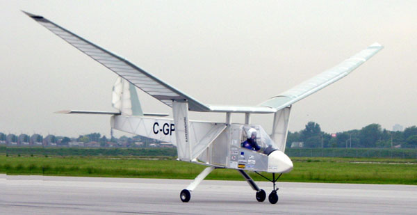 Flapping wing birdlike plane by DeLaurier